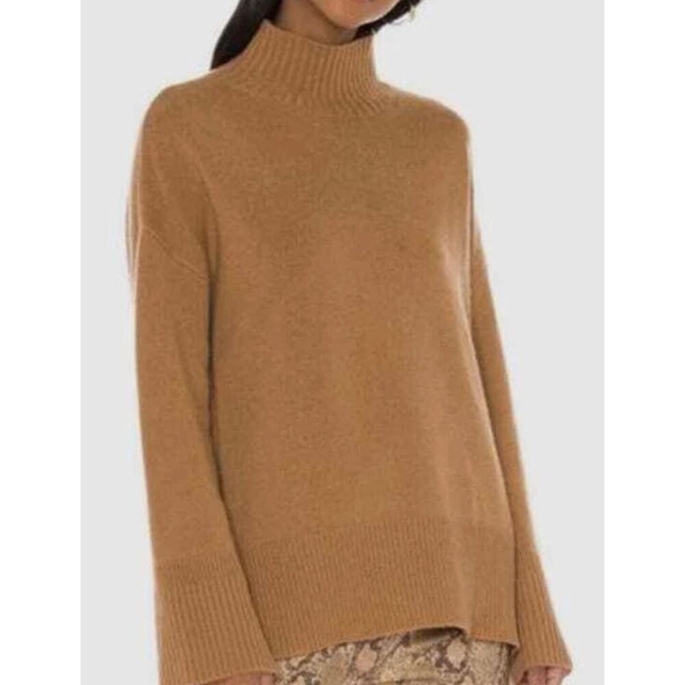 FRAME High Low Cashmere Mock Neck Sweater Size Medium